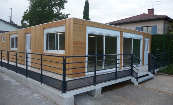 Construction modulaire Club house club football Montagny (69)